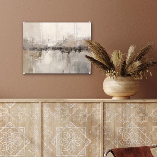 Unyqoos® Stijlvolle glazen wanddecoratie met moderne kunst voor elke kamer