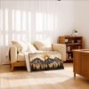 Unyqoos® Elegante Gouden Geometrische Bergen Canvas Kunstwerk voor Stijlvol Interieurdecor
