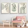 Unyqoos® Geometrische Lijnkunst en Groene Plant Canvasprints voor Interieurdecoratie