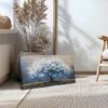 550x550-44465.jpg Unyqoos® Tijdloze Elegantie: Grote Blauwwitte Bloemenkunst op Canvas voor Elke Ruimte