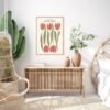 Unyqoos® Bloemenmarkt Esthetische Vintage Posterset van 6 Stuks voor Woon- en Slaapkamerdecoratie