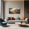 Unyqoos® Esthetische Canvas Wanddecoratie Met Kleurrijke Landweg Voor Diverse Interieurs, 50 x 100 cm