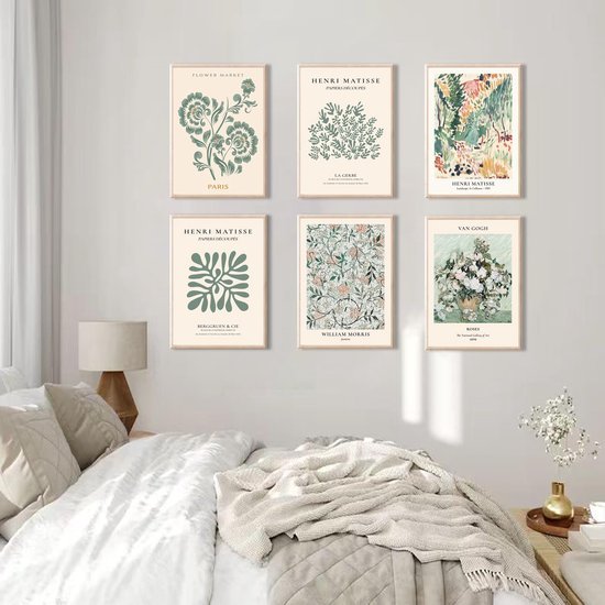 550x550-44509.jpg Unyqoos® Set van 6 Moderne Kunstdrukken op Canvas voor Stijlvolle Wanddecoratie in Huis en Kamer