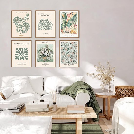 550x550-44511.jpg Unyqoos® Set van 6 Moderne Kunstdrukken op Canvas voor Stijlvolle Wanddecoratie in Huis en Kamer