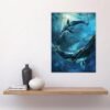 Unyqoos® Onderwaterwereld Schilderij met Dolfijnen en Walvissen op Luxe Kunstpapier