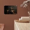 Unyqoos® Moderne wanddecoratie met hert in pak en zonnebril voor woonkamer