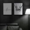Unyqoos® Moderne set van 3 posters met handmotief voor stijlvolle wanddecoratie