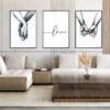 Unyqoos® Moderne set van 3 posters met handmotief voor stijlvolle wanddecoratie