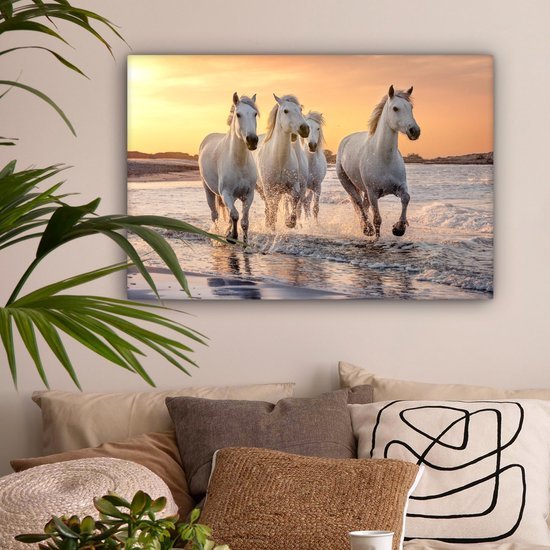 550x550-44565.jpg Unyqoos® Unieke wanddecoratie met paarden en zee voor woonkamer of slaapkamer
