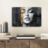 550x550-44576.jpg Unyqoos® Abstracte Muurdecoratie met Vrouwelijk Gezicht voor Moderne Interieurs