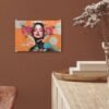 Unyqoos® Moderne wanddecoratie op met abstracte bloemen en portret voor woonkamer