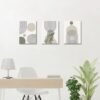 550x550-44601.jpg Unyqoos® Set van drie abstracte bohemien canvas schilderijen met lijst voor wanddecoratie 90 x 40 cm