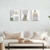 550x550-44602.jpg Unyqoos® Set van drie abstracte bohemien canvas schilderijen met lijst voor wanddecoratie 90 x 40 cm