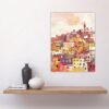 Unyqoos® Kleurrijke Marokkaanse Skyline Waterverf Poster voor Woonkamer Decoratie