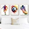 550x550-44643.jpg Unyqoos® Set van drie kleurrijke voetbalposters voor moderne wanddecoratie