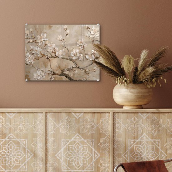 Unyqoos® Moderne bloemen wanddecoratie op voor elke kamer 40 x 30 cm