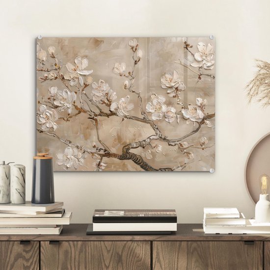 Unyqoos® Moderne bloemen wanddecoratie op voor elke kamer 40 x 30 cm