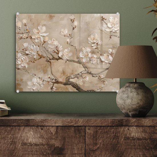 Unyqoos® Moderne bloemen wanddecoratie op voor elke kamer 40 x 30 cm