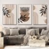 Unyqoos® Moderne boho canvas posterset met abstracte geometrische lijnen voor interieurdecoratie