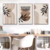 Unyqoos® Moderne boho canvas posterset met abstracte geometrische lijnen voor interieurdecoratie