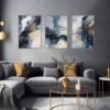550x550-44710.jpg Unyqoos® Abstracte kunstset met blauwe en gouden tinten voor moderne wanddecoratie