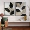 550x550-44716.jpg Unyqoos® Set van twee abstracte zwart-wit wandposters voor stijlvolle inrichting