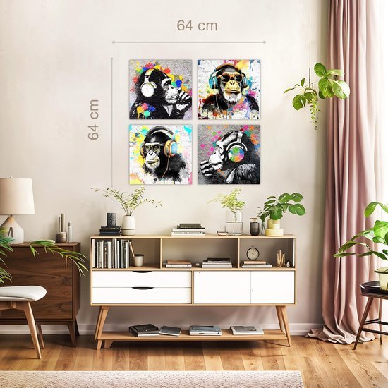 Unyqoos® Moderne wanddecoratie set met kleurrijke kunst voor elke ruimte