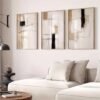 Unyqoos® Set van drie moderne abstracte kunstposters voor stijlvolle wanddecoratie