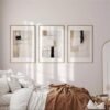Unyqoos® Set van drie moderne abstracte kunstposters voor stijlvolle wanddecoratie
