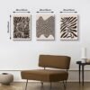 550x550-44735.jpg Unyqoos® Set van drie abstracte zwart-wit canvasmuurkunst met houten lijst voor interieurdecoratie