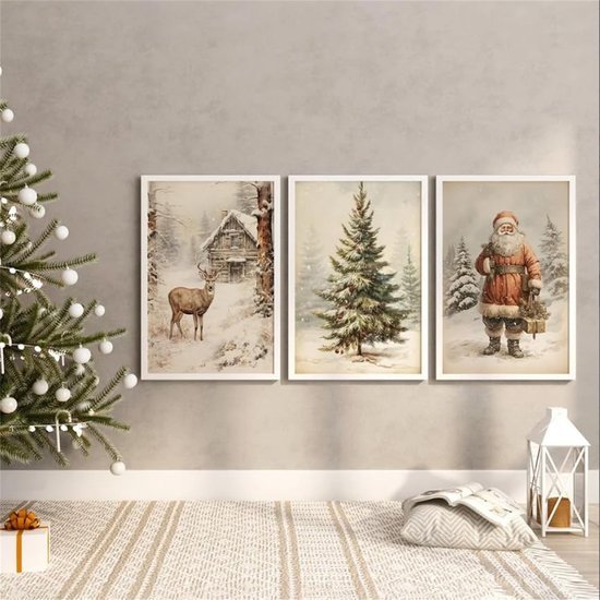 550x550-44753.jpg Unyqoos® Set van 3 Vintage Kunstposters met Winterse Thema's voor Huisdecoratie