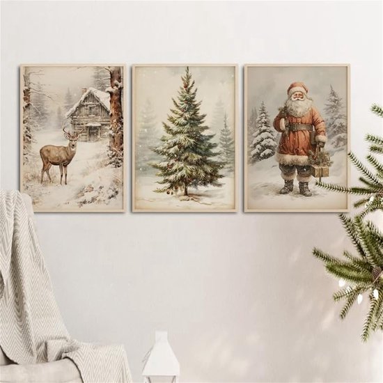550x550-44754.jpg Unyqoos® Set van 3 Vintage Kunstposters met Winterse Thema's voor Huisdecoratie
