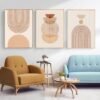 Unyqoos® Set van drie abstracte geometrische posters voor stijlvolle wanddecoratie
