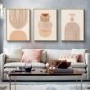 Unyqoos® Set van drie abstracte geometrische posters voor stijlvolle wanddecoratie