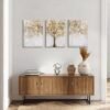 Unyqoos® Drie Delige Canvas Schilderijen Set met Abstracte Boom voor Woondecoratie