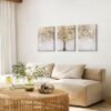 Unyqoos® Drie Delige Canvas Schilderijen Set met Abstracte Boom voor Woondecoratie
