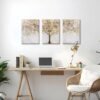 Unyqoos® Drie Delige Canvas Schilderijen Set met Abstracte Boom voor Woondecoratie