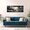 Unyqoos® Grote 5D DIY Diamond Painting Vuurtoren Zonsondergang voor Wanddecoratie