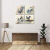 550x550-44823.jpg Unyqoos® Set van Vier Canvas Vogelafbeeldingen voor Stijlvolle Woonkamer Decoratie