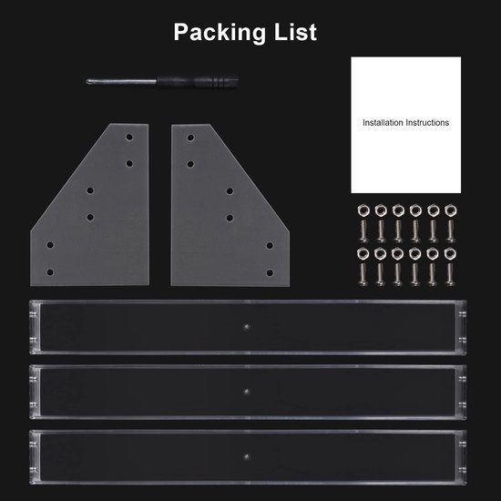 Ibenzoa® Transparant acryl nagellakrek met drie lagen voor cosmeticaopslag Ibenzoa® Transparant acryl nagellakrek met drie lagen voor cosmeticaopslag