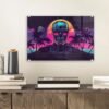 Unyqoos® Esthetisch wanddecoratie met palmen en zonsondergang voor elke kamer