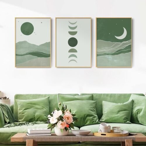 550x550-44843.jpg Unyqoos® Set van drie vintage abstracte kunstposters op canvas voor interieurdecoratie