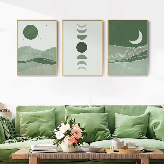 550x550-44843.jpg Unyqoos® Set van drie vintage abstracte kunstposters op canvas voor interieurdecoratie