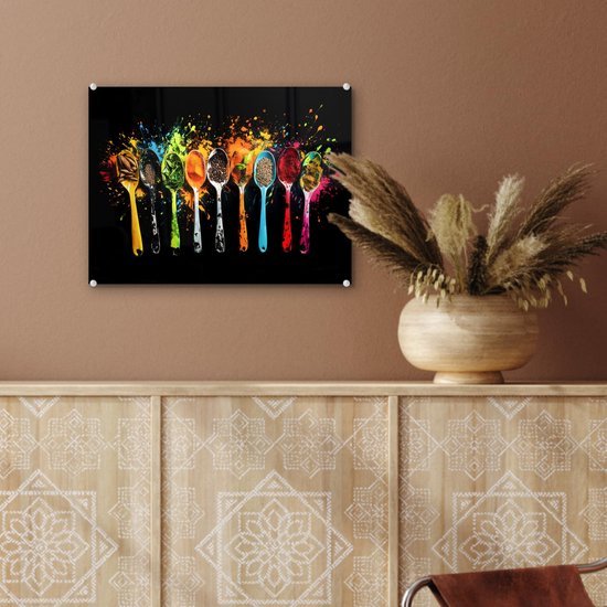 Unyqoos® Moderne muurschildering met kleurrijke print voor stijlvolle decoratie