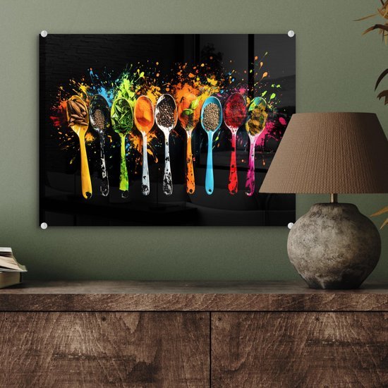 Unyqoos® Moderne muurschildering met kleurrijke print voor stijlvolle decoratie