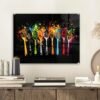 Unyqoos® Moderne muurschildering met kleurrijke print voor stijlvolle decoratie