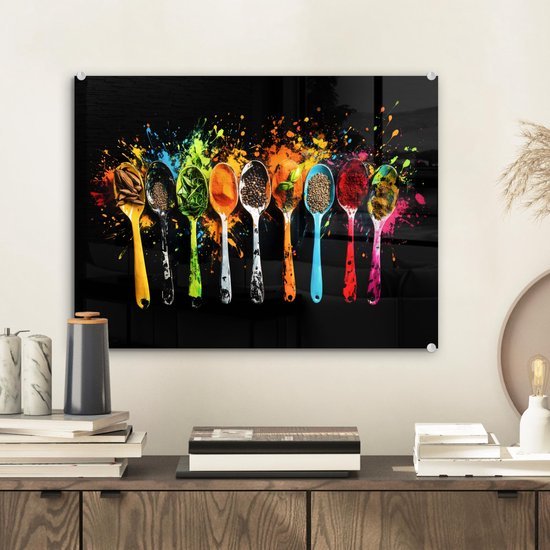 Unyqoos® Moderne muurschildering met kleurrijke print voor stijlvolle decoratie