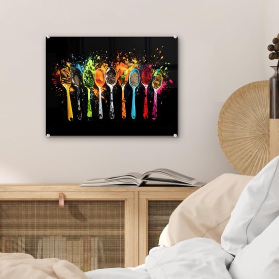 Unyqoos® Moderne muurschildering met kleurrijke print voor stijlvolle decoratie