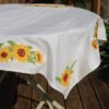 Unyqoos® Complete kruissteekset met zonnebloemontwerp voor tafelkleed van 80 x 80 cm