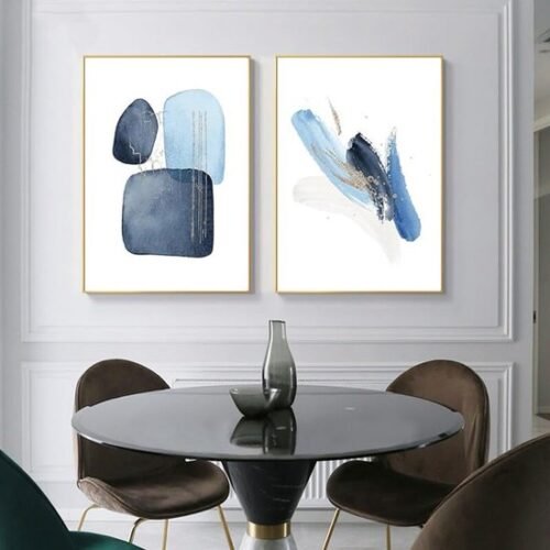 Unyqoos® Set van drie abstracte canvasposters voor moderne interieurdecoratie